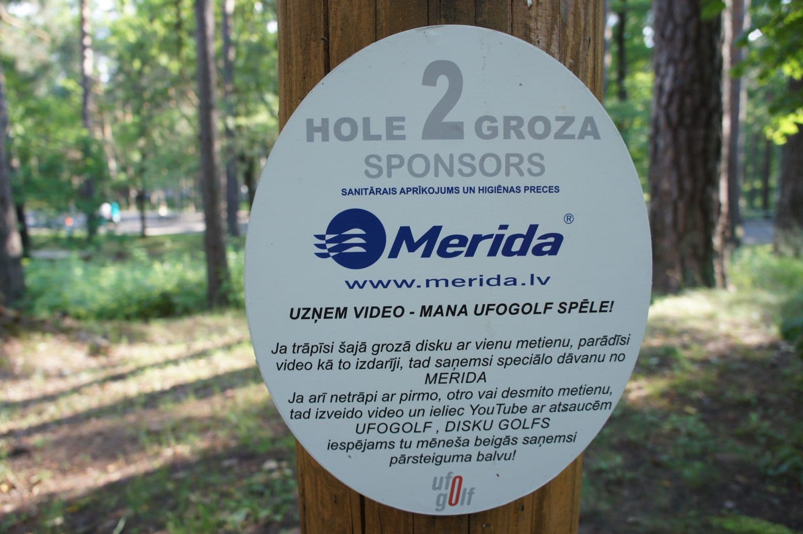UFOGOLF disku golfa laukuma draugi un atbalstitaji Mezaparks Riga 2014