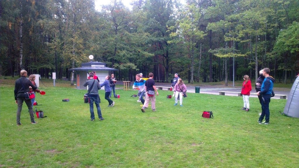 Skolenu grupas disku golfs Mezaparka 2013