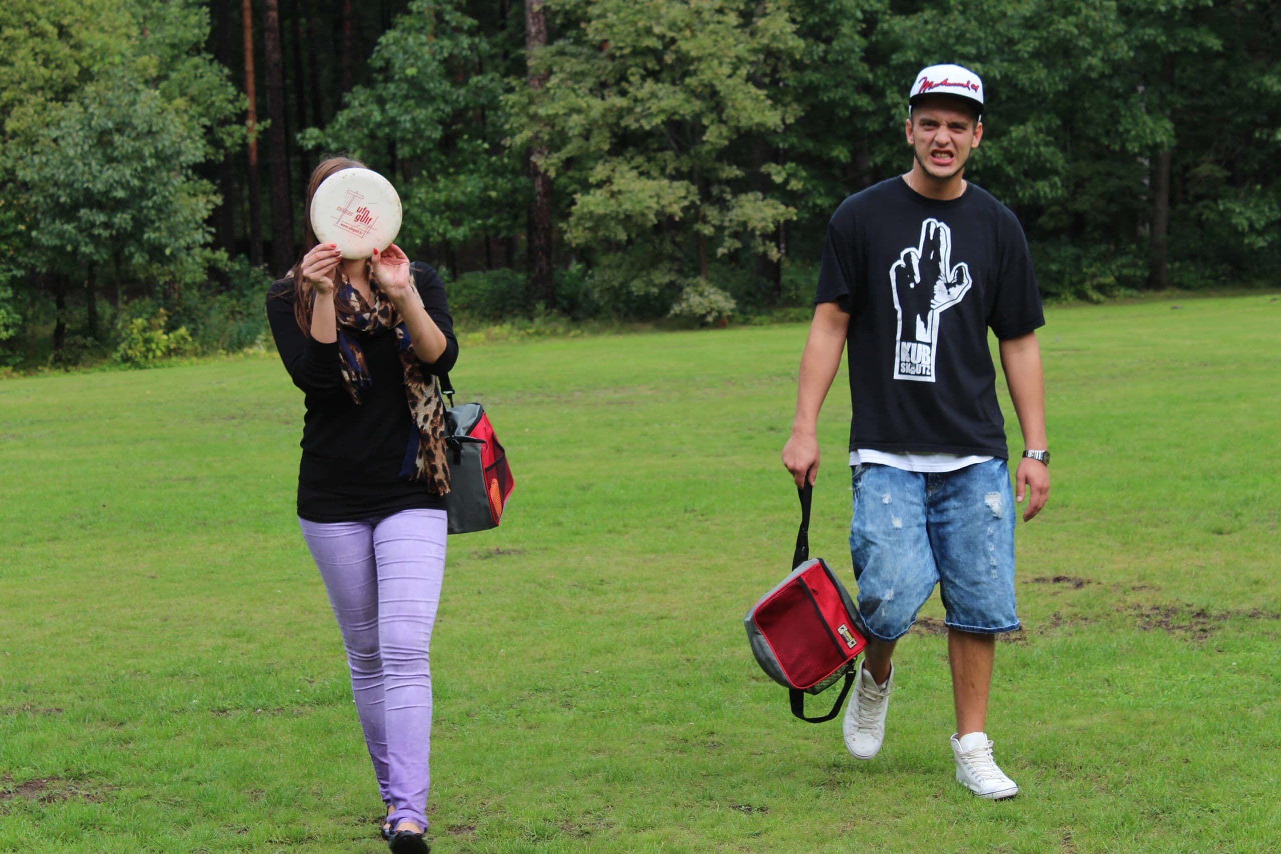 UFOGOLF disku golfa laukuma atklasana 1.septembris 2013 Mezaparks Riga